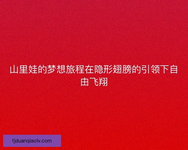 山里娃的梦想旅程在隐形翅膀的引领下自由飞翔